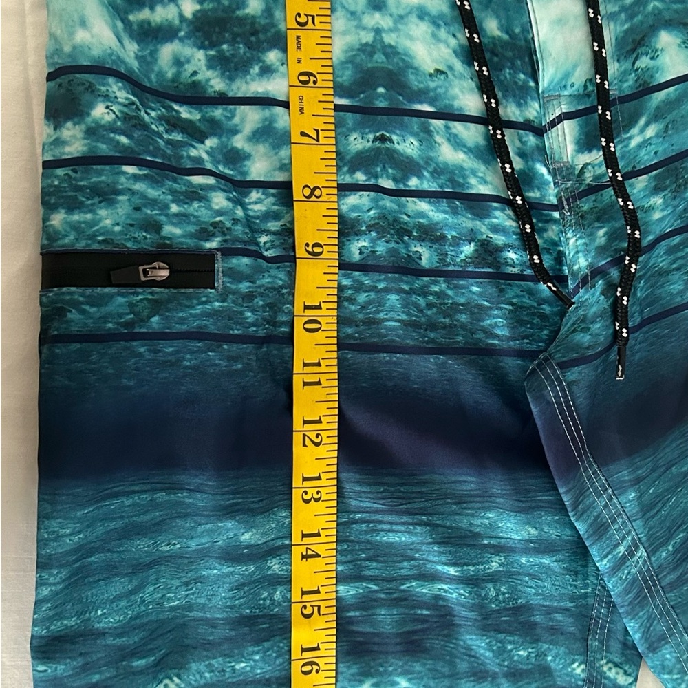 Men's Blue Swim Shorts - Picture 3 of 8